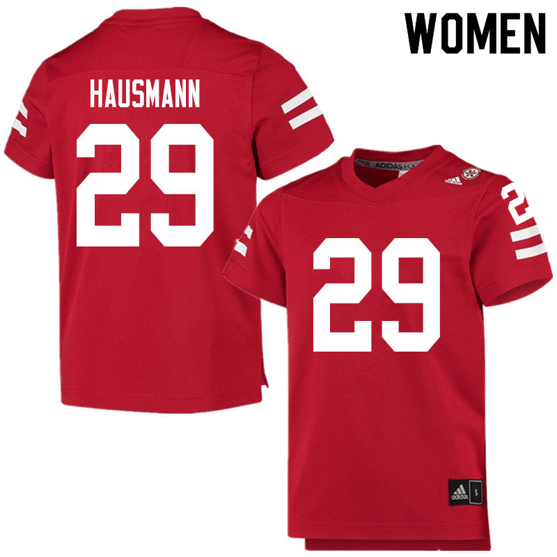 Women #29 Ashton Hausmann Nebraska Cornhuskers College Football Jerseys Sale-Scarlet